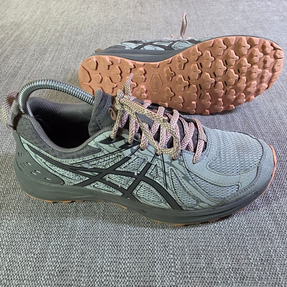 Asics Frequent Trail Running Shoes Womens 8 Grey Peach Athletic A960819 WR